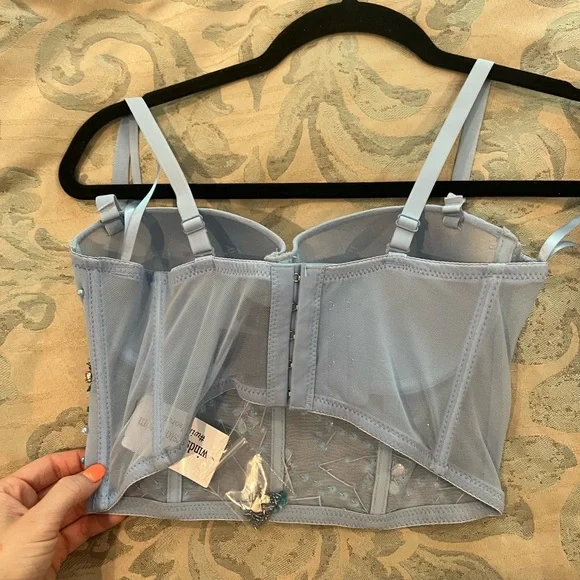 Feelin' Flawless Embellished Bustier | Blue rhinestone bustier top - Picture 10 of 12